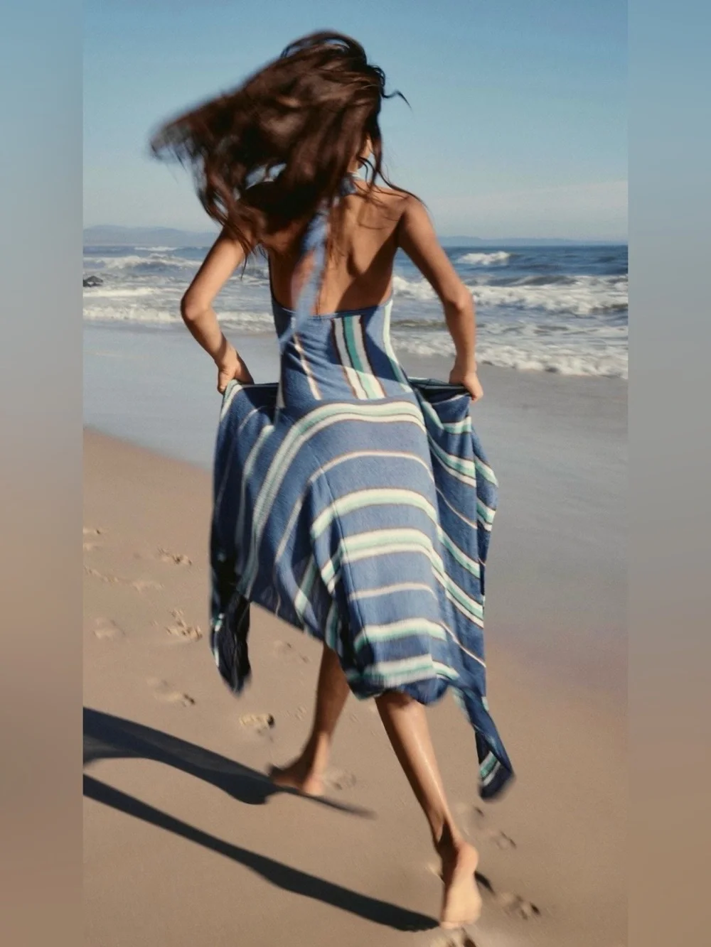 NWT FREE PEOPLE FREE EST ZOLA SWEATER DRESS WASHED INDIGO - Picture 1 of 3